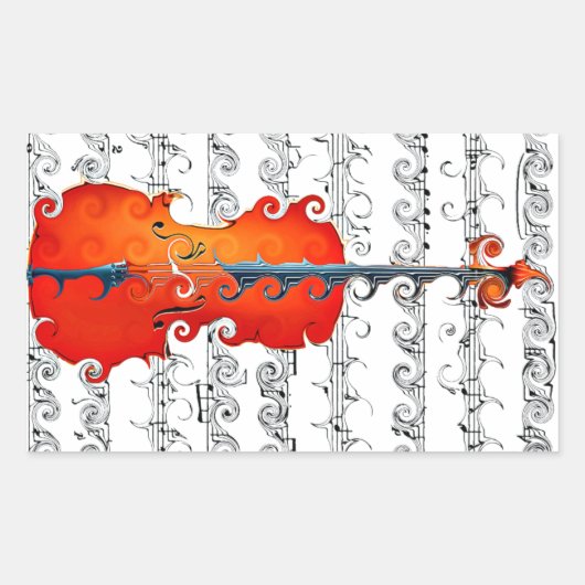 チェロ&アイロック!_ 長方形シール (正面)