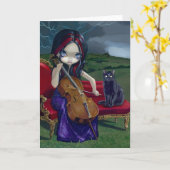 「チェロ・ストーム」グリーティングカード カード (黄色い花)