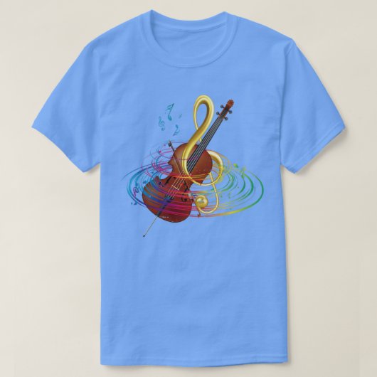 チェロ・チェリスト Tシャツ (デザイン正面)
