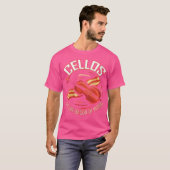 チェロ・ベーコンの音楽オーケストラチェリスト Tシャツ (正面フル)