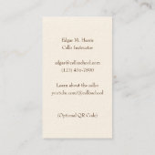 チェロ&ボークラシカルミュージシャンプレミアム（軽量） 名刺 (裏面)