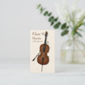 チェロ&ボークラシカルミュージシャンプレミアム（軽量） 名刺 (スタンド正面)