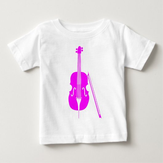 チェロ - マゼンタ ベビーTシャツ (正面)