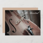 チェロ·リサイタル·エレガントパフスタイリッシュォーマンス 招待状 (正面/裏面)