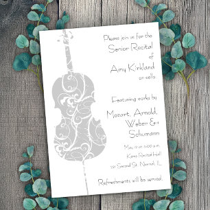 チェロ・リサイタル 招待状