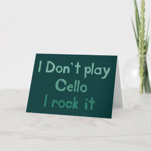 チェロ・ロックItグリーティングカード カード