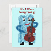 チェロ – 温かいファジーを感じ得る ポストカード (正面/裏面)