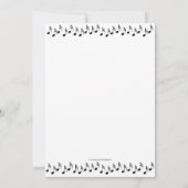 チェロ – 音楽招待状 招待状 (裏面)