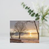 チェンシー湖、夕日、 ポストカード (スタンド正面)