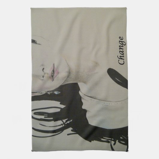 チェンジはスポーツ・アートプリントではない キッチンタオル (縦)