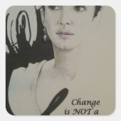 チェンジはスポーツ・アートプリントではない スクエアシール (正面)