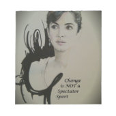 チェンジはスポーツ・アートプリントではない ノートパッド (正面)