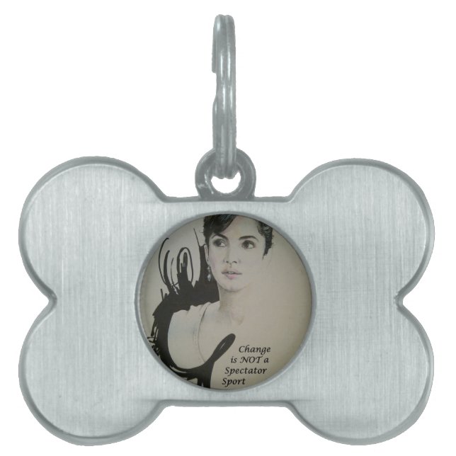チェンジはスポーツ・アートプリントではない ペットネームタグ (正面)