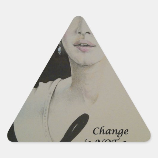 チェンジはスポーツ・アートプリントではない 三角形シール (正面)