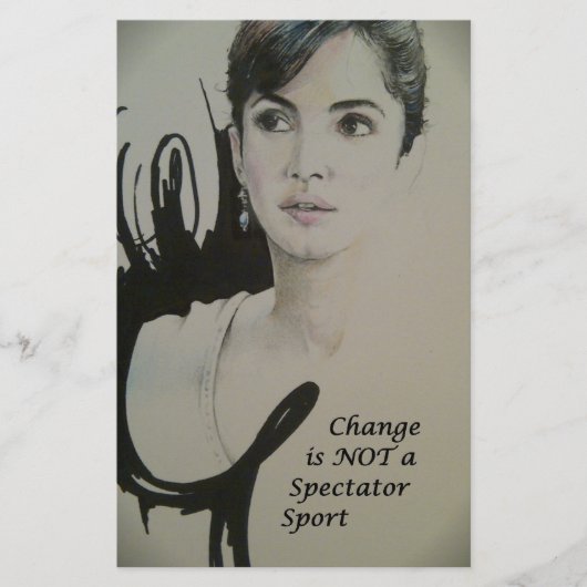 チェンジはスポーツ・アートプリントではない 便箋 (正面)