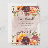 チェンジアドレス秋秋ブルゴーニュオレンジフローラ 案内状 (正面)