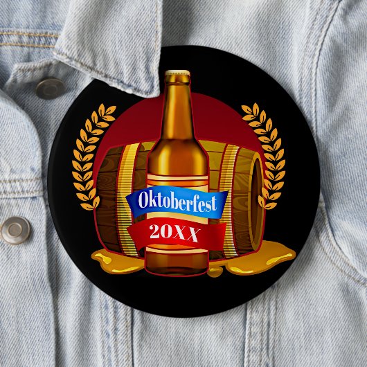 チェンジイヤーオクトーバーフェスト20xxビールボトル樽 缶バッジ (インサイチュ)