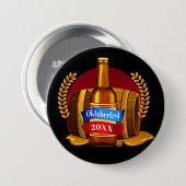 チェンジイヤーオクトーバーフェスト20xxビールボトル樽 缶バッジ (正面&裏面)