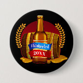 チェンジイヤーオクトーバーフェスト20xxビールボトル樽 缶バッジ (正面)
