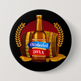 チェンジイヤーオクトーバーフェスト20xxビールボトル樽 缶バッジ