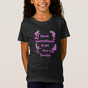 チェンジオール文字ネバーガールスクーター Tシャツ