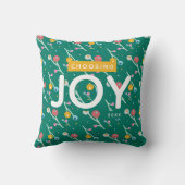 チェンジジョイホリデーベリーグリーンイエローカスタム クッション (裏面)