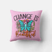 チェンジズビューティフルバタフライ感動的引用文 クッション (裏面)