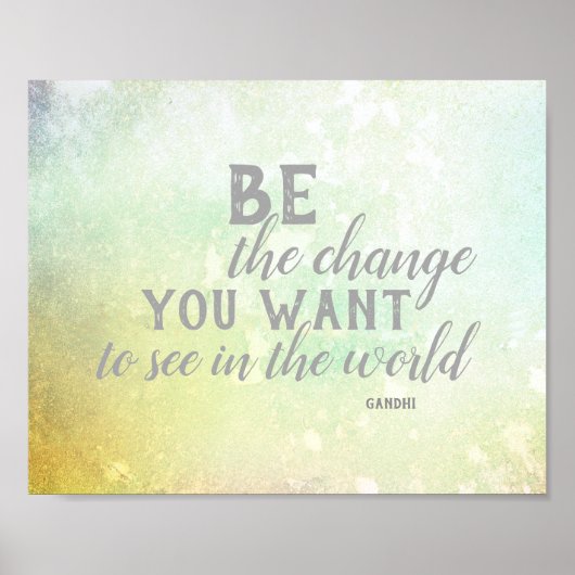 チェンジポスターであるガンディー引用文 ポスター (正面)