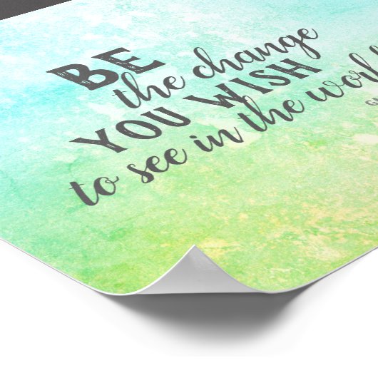 チェンジポスターであるガンディー引用文 ポスター (角)