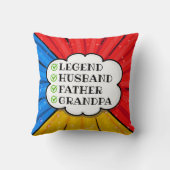 チェンジ文字レジェンドファーザーファーザーグランドパ漫画 クッション (裏面)