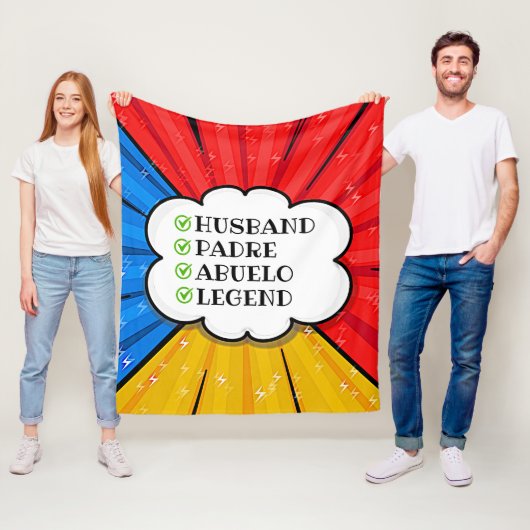 チェンジ文字夫パドレアブエロレジェンド漫画 フリースブランケット (インサイチュ)