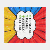 チェンジ文字夫パドレアブエロレジェンド漫画 フリースブランケット (正面(横))