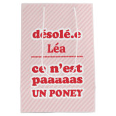 チェンストパスアンポニー ミディアムペーパーバッグ (裏面)