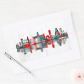 チェンナイタミルナドゥスカイライン 長方形シール (封筒)