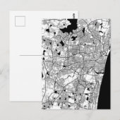 チェンナイタミルナードゥの地図 ポストカード (正面/裏面)