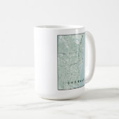 チェンナイ インド 都市地図 ミニマル デザイン コーヒーマグカップ (正面右)