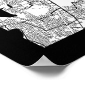 チェンナイ タミル・ナードゥ州 地図 ポスター (角)
