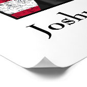 チェンバレン将軍とアメリカ国旗 ポスター (角)