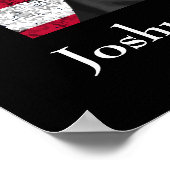 チェンバレン将軍とアメリカ国旗 ポスター (角)