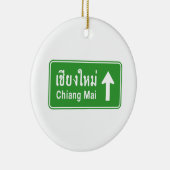 チェンマイアヘッド⚠タイ高速道路交通標識⚠ セラミックオーナメント (右)