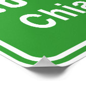 チェンマイアヘッド⚠タイ高速道路交通標識⚠ ポスター (角)