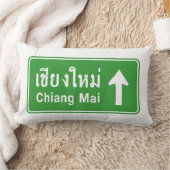チェンマイアヘッド⚠タイ高速道路交通標識⚠ ランバークッション (ブランケット)