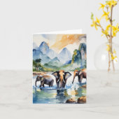 チェンマイゾーズタイランドウォーター色 カード (黄色い花)