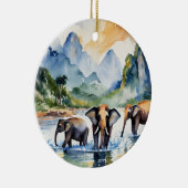 チェンマイゾーズタイランドウォーター色 セラミックオーナメント (右)