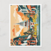 チェンマイタイランドアポップ・アートのートトラベルイラストレーション ポストカード (正面)