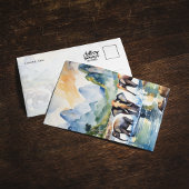 チェンマイタイランドゾウ水彩絵葉書 招待状