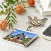 チェンマイ寺院の写真 キーホルダー (側面)