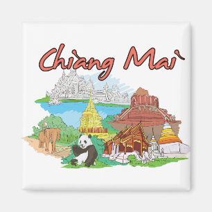 チェンマイ，タイ国際有名都市 マグネット