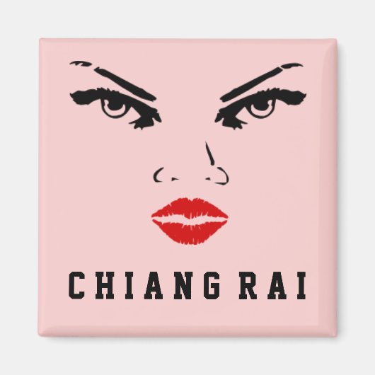 チェンライ、タイ人女性 マグネット (正面)