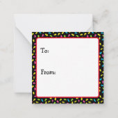 チェーズ・ユー・トレックス恐竜教室バレンタイン ノートカード (裏面)